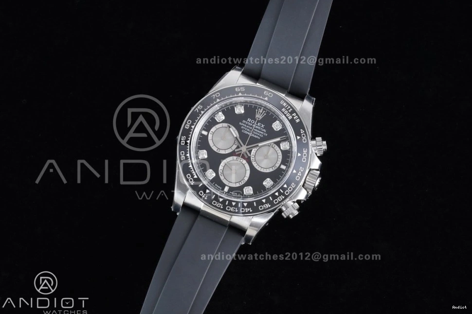 Oysterflex VS4131 (Weighted) Edition Silver Strap V2 VSF 126519 on 1:1 Daytona Black Best Dial Diamonds 0127